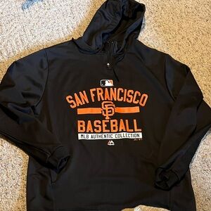 MLB San Francisco Black and Orange Hoodie Majestic